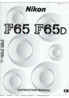 Nikon F 65 manual. Camera Instructions.